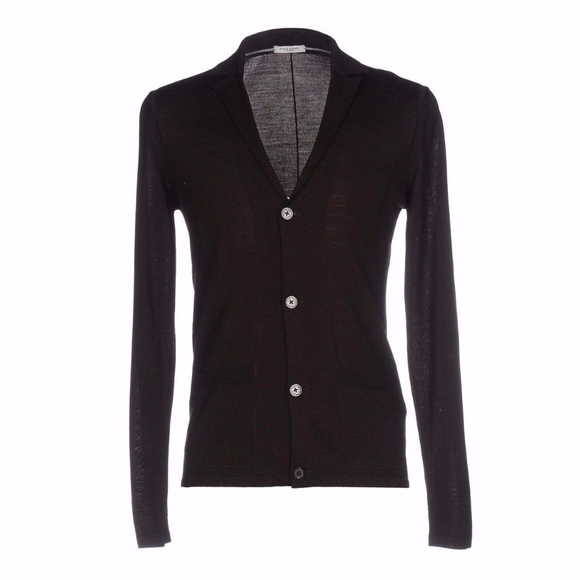 PAOLO PECORA KNIT 100% Wool Distressed ROTTUR Cowl Sweater Cardigan⭐ - Picture 1 of 8